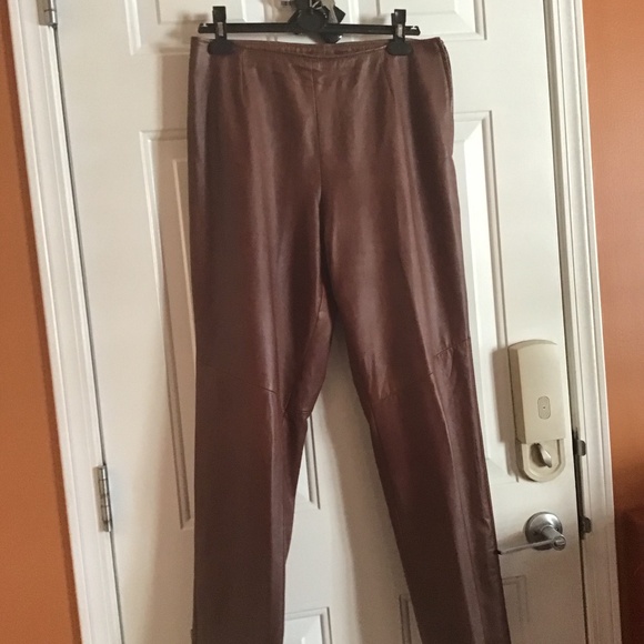 Danier Cinnamon coloured leather pants - Picture 1 of 1